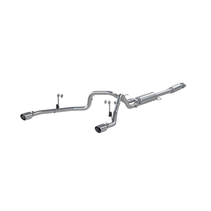 2021-2024 F-150 2.7L 3.5"L 5.0L 3" Cat Back 2.5" Dual Split Rear Aluminized Steel | Dirty Garage