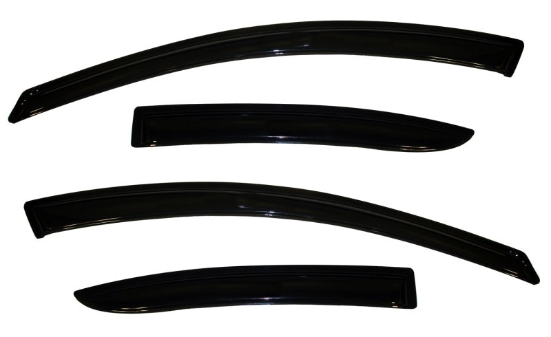 2010-2013 Mazda 3 Ventvisor Outside Mount Window Deflectors Smoke 4-Piece - View 5 | Dirty Garage