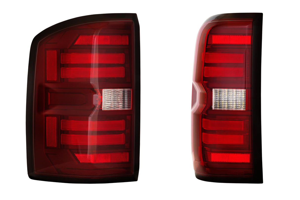 2014-2018 GM Sierra XB LED Tail Lights Pair Red | Dirty Garage