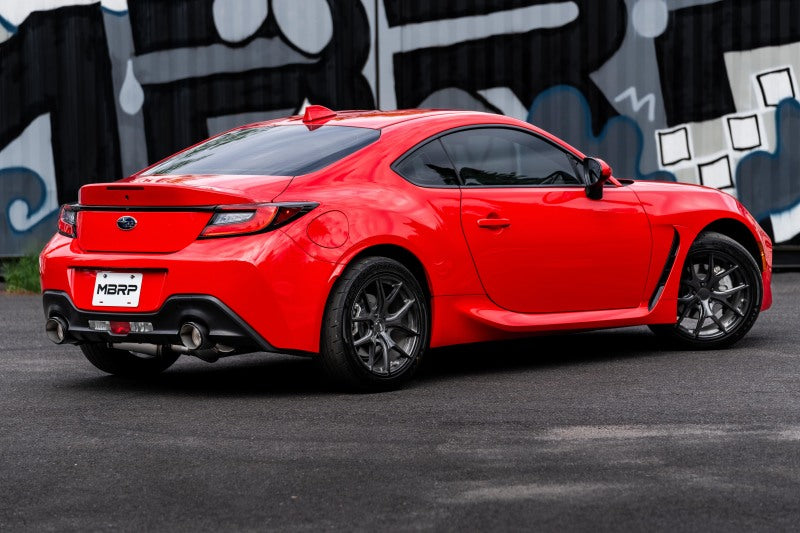 2013-2016 BRZ 3" Dual Split Rear Cat Back w Carbon Fiber Tips T304 - View 4 | Dirty Garage
