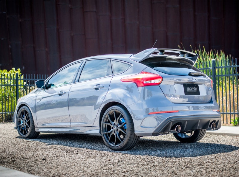 Borla 16-17 Ford Focus RS 2.3L MT Round Angle-Cut Tips Split Rear Exit ATAK Catback Exhaust - View 4 | Dirty Garage