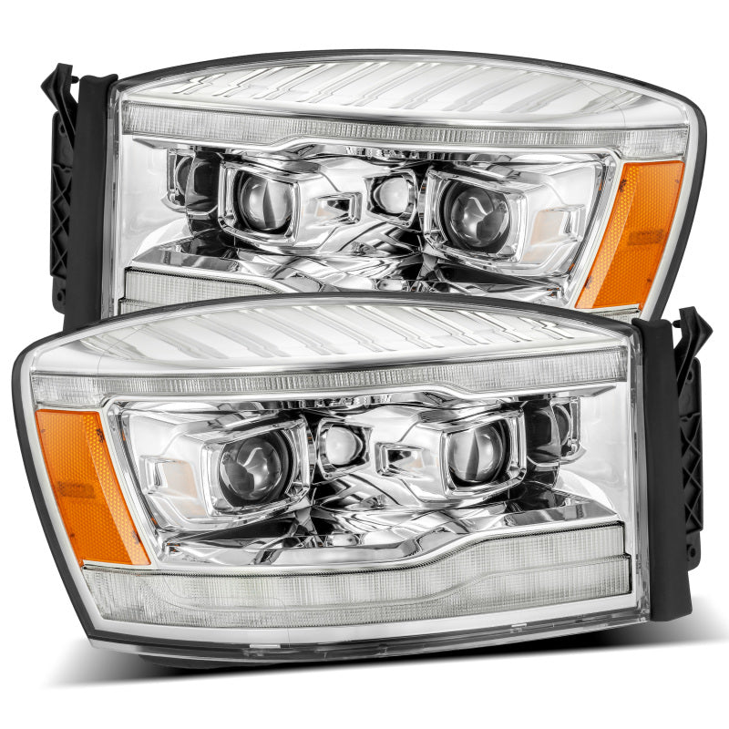 2006-2008 Ram HD Luxx-Series LED Projector Chrome Headlights Sequential Signal DRL - View 2 | Dirty Garage