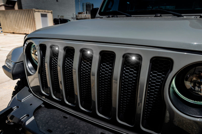 2018-2022 Gladiator Pre-Runner Style LED Grille Kit White - View 4 | Dirty Garage