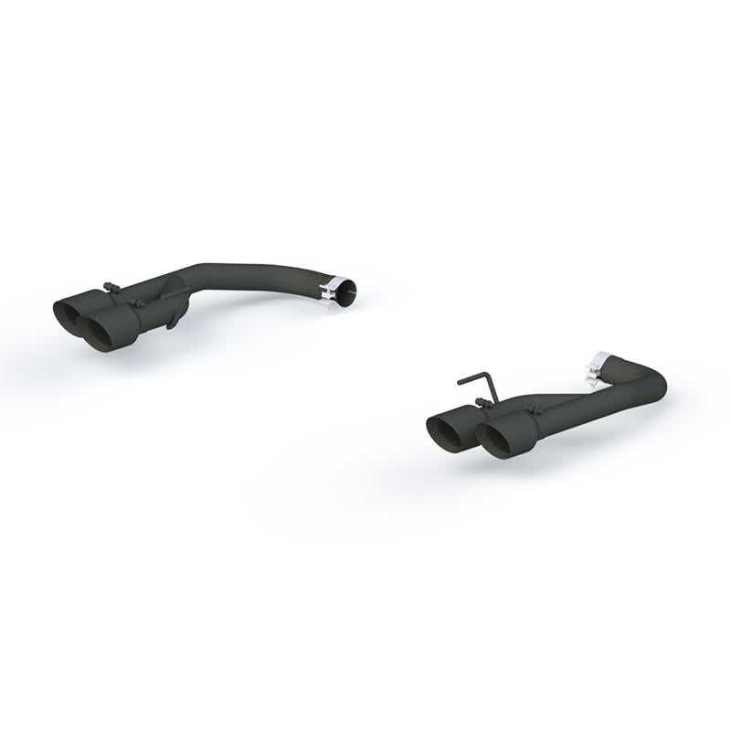 2018-2020 Mustang GT 2.5" Black Coated Dual Axle Back Exhaust 4" Dual Wall Tips - View 3 | Dirty Garage