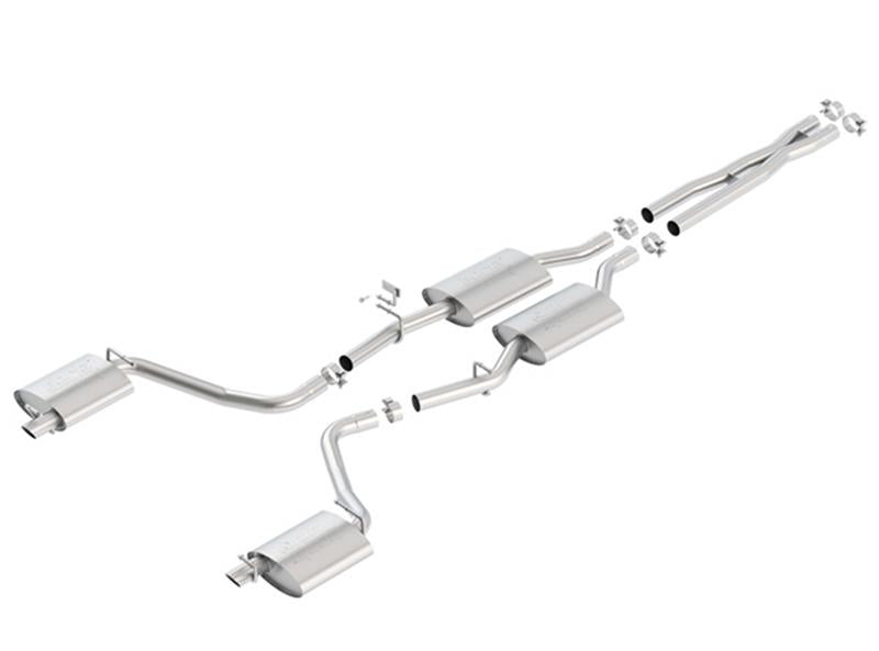 Borla 15-16 Dodge Charger 3.6L V6 ATAK Cat Back Exhaust (Uses Factory Valence) - View 3 | Dirty Garage