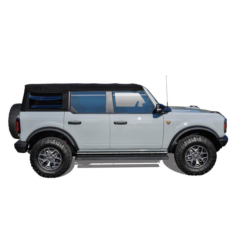 Universal 75" Black Grate Steps Running Boards - View 4 | Dirty Garage