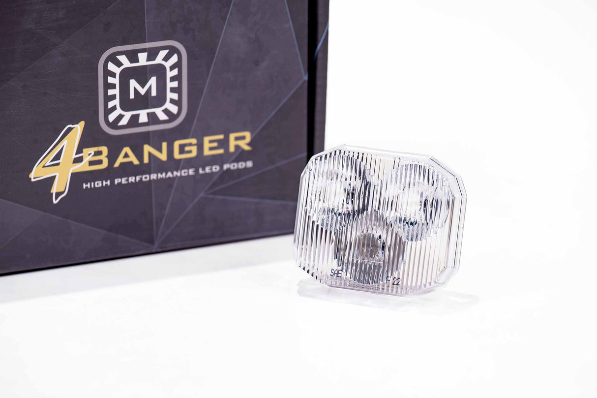Universal Lens Only 4Banger White Wide | Dirty Garage