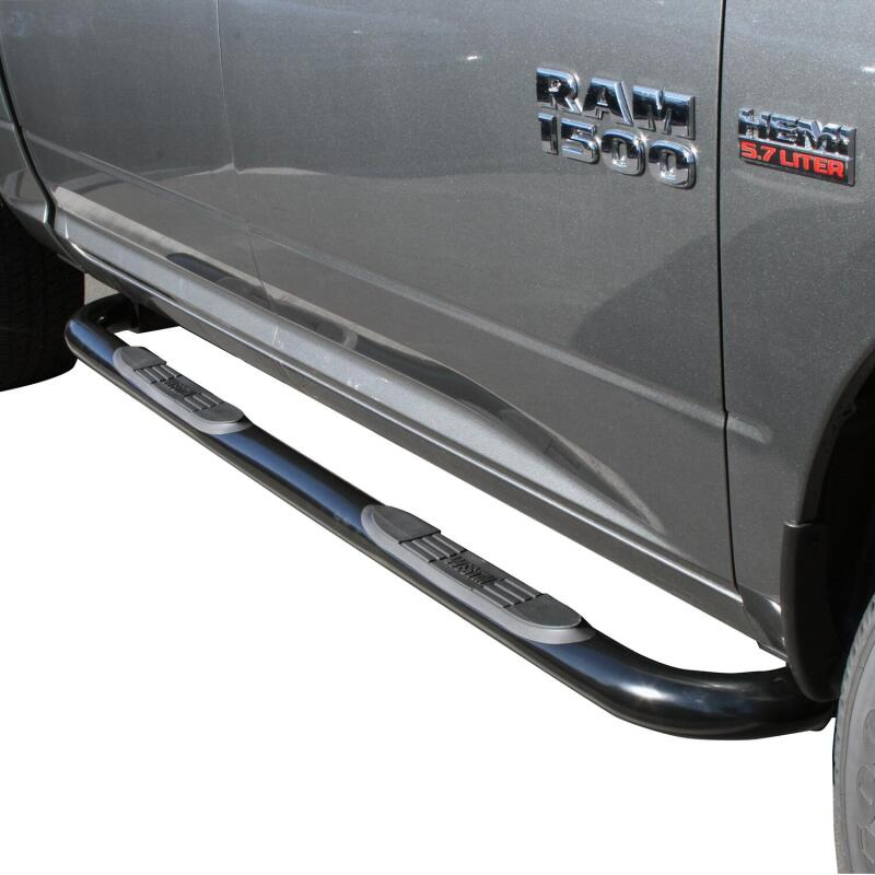 2009-2026 Ram 1500/HD CC E-Series 3" Round Black Nerf Step Bars - View 2 | Dirty Garage