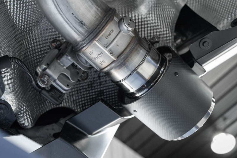 2020- Supra 3.0L 3" Catback Dual Rear Carbon Fiber Tips - View 4 | Dirty Garage