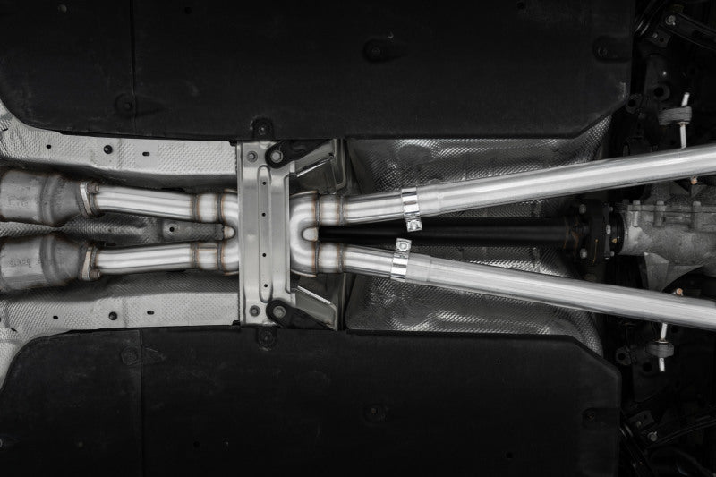 2022 Stinger 3.3L T304 SS Cat-Back Exhaust Dual Split Rear Quad Outlet Uses Factory Bezels - View 2 | Dirty Garage