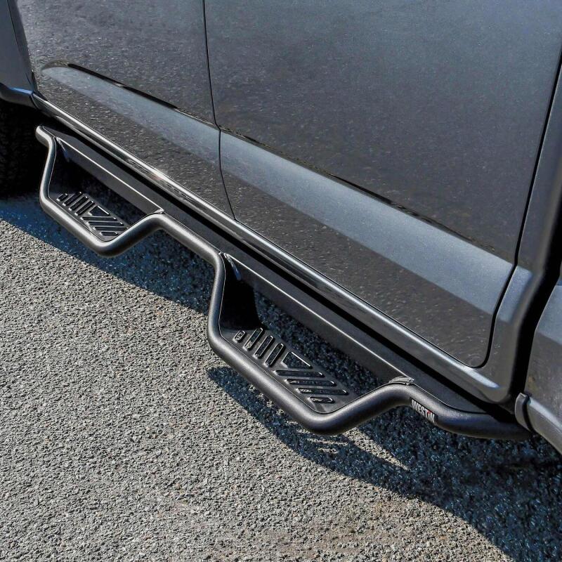 Westin 15-22 Chevrolet Colorado / GMC Canyon Crew Cab Outlaw Nerf Step Bars - Textured Black - View 5 | Dirty Garage