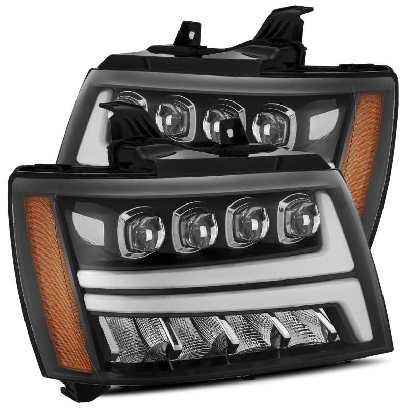 2007-2014 GM Avalanche Nova-Series LED Projector Jet Black Headlights Active Light DRL - View 2 | Dirty Garage
