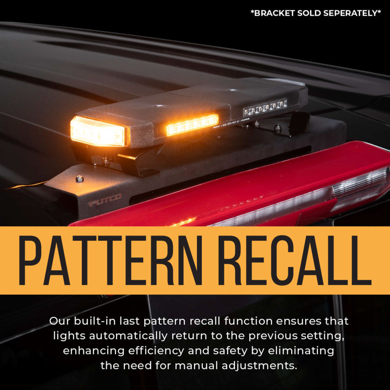 Universal 16" Hornet Series Amber LED Stealth Rooftop Strobe Bar - View 7 | Dirty Garage