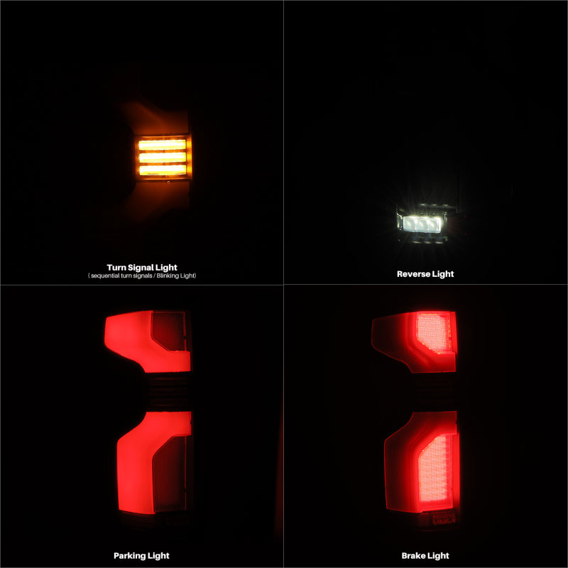 2019-2024 GM 1500 & GM HD Luxx-Series LED Tail Lights Alpha Black - View 4 | Dirty Garage