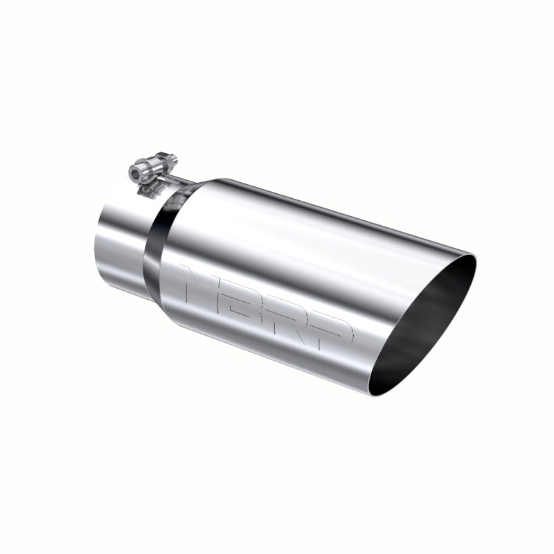 Universal 5 OD Angled Single Walled 4" Inlet 12" Length Tip - View 3 | Dirty Garage