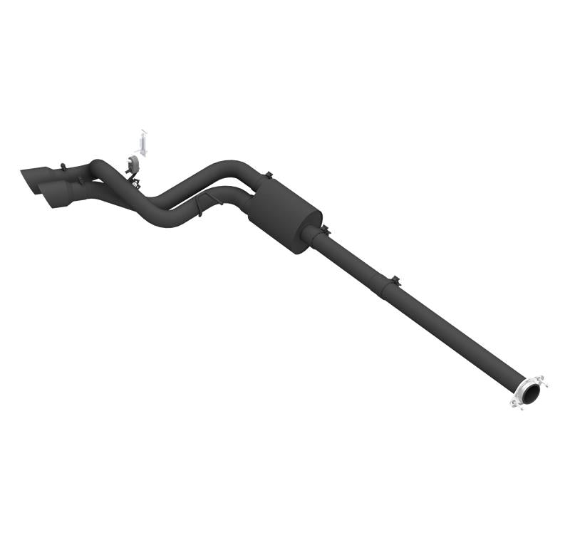 2009-2014 F-150 Pre-Axle 4.5" OD Dual Outlet 3" Black Coated Cat Back Exhaust - View 3 | Dirty Garage