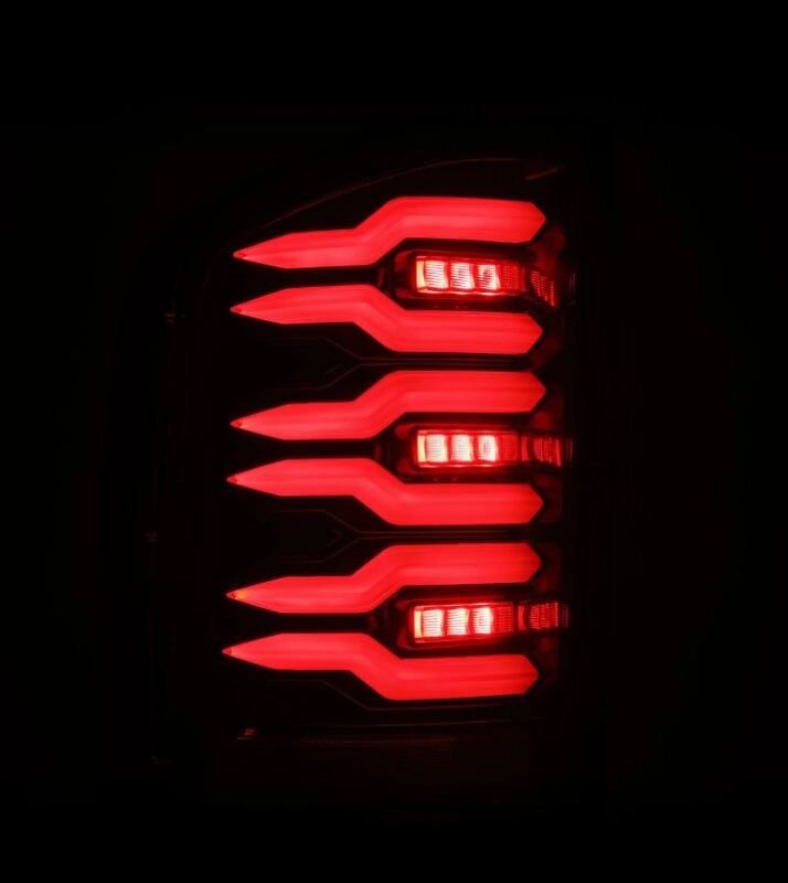 2007-2013 GM 1500 Luxx-Series LED Tail Lights Alpha-Black - View 6 | Dirty Garage