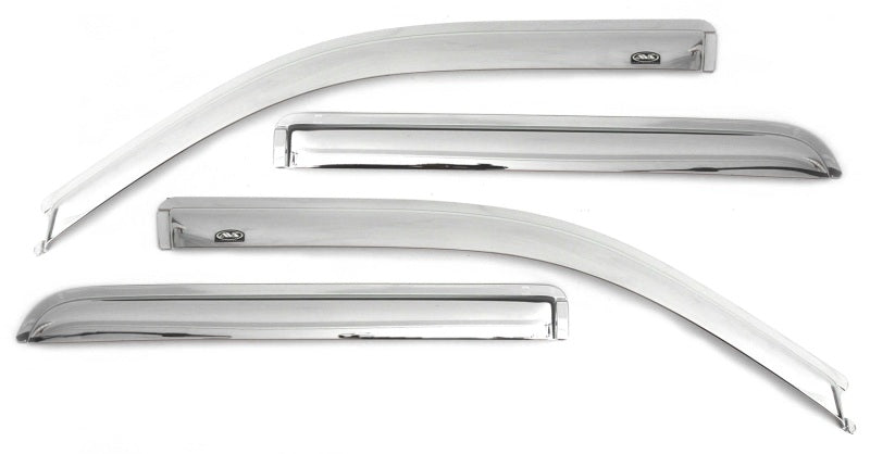 2011-2018 Grand Cherokee Ventvisor Front and Rear Window Deflectors Chrome 4-Piece - View 2 | Dirty Garage