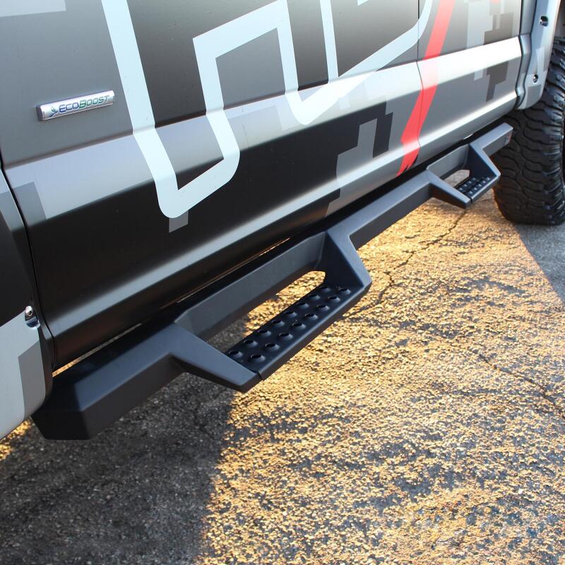 2015-2026 F-150/Super Duty HDX Black Drop Nerf Step Bars - View 2 | Dirty Garage