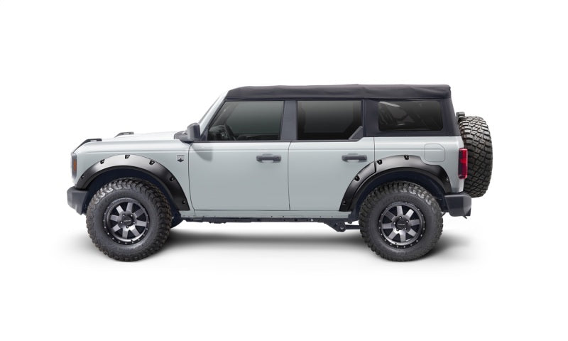 2021-2025 Bronco 4-Door Pocket Style Fender Flares 4pc - Black - View 5 | Dirty Garage