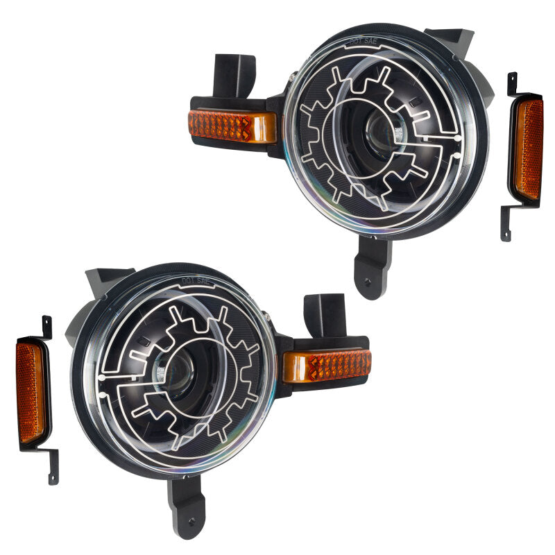 Oracle 2021+ Ford Bronco Oculus Bi-LED Projector Headlights w/ Heated Lenses - View 11 | Dirty Garage