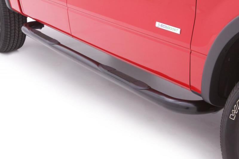 2010-2017 Ram HD Std. Cab 3" Black Round Bent Steel Nerf Bars - Pair - View 2 | Dirty Garage