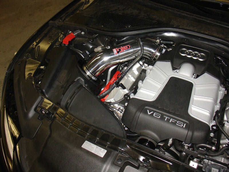 2012-2018 Audi A7 3.0L Supercharged Wrinkle Black Cold Air Intake MRI Tech Air Horn - View 2 | Dirty Garage