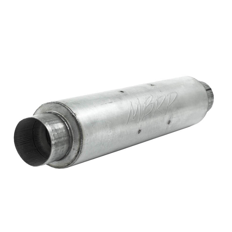 Universal Quiet Tone Muffler 4" Inlet Outlet 24" Body 6" Dia 30in Overall Aluminum - View 4 | Dirty Garage