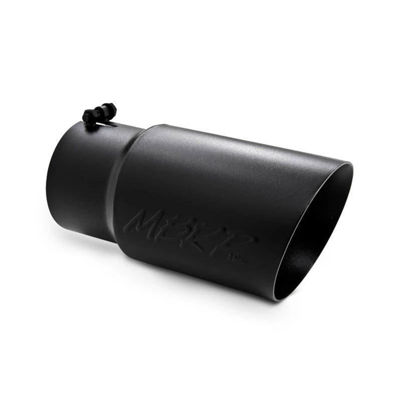 Universal 6" OD Dual Wall Angled 5" Inlet 12" Length Black Finish Tip - View 4 | Dirty Garage