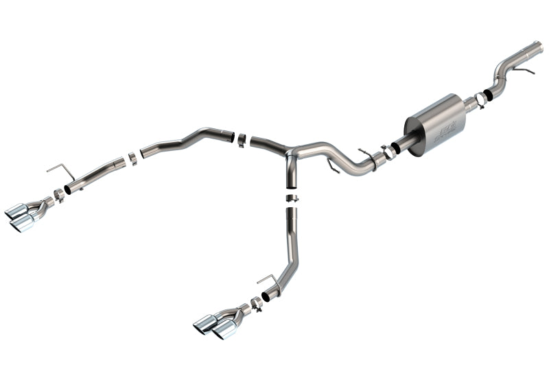 Borla 21-22 Chevrolet Tahoe 6.2L V8 2/4WD 4DR Brushed T-304 Stainless Steel S-Type Cat-Back Exhaust | Dirty Garage