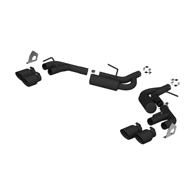 2016-2019 Camaro 2.5" BLK NPP Dual Axle Back Exhaust 4" Quad Dual Wall Tips | Dirty Garage