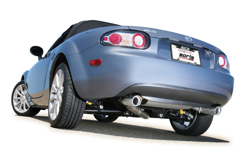 Borla 06-14 Mazda MX-5 Miata 2.0L RWD Twin-Tip Cat Back Exhaust - View 6 | Dirty Garage