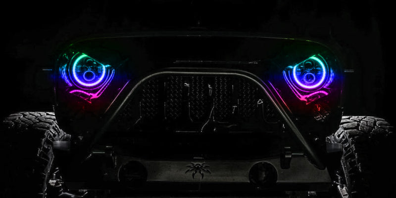 Universal 7" High Powered LED Headlights Black Bezel ColorSHIFT BC1 - View 10 | Dirty Garage