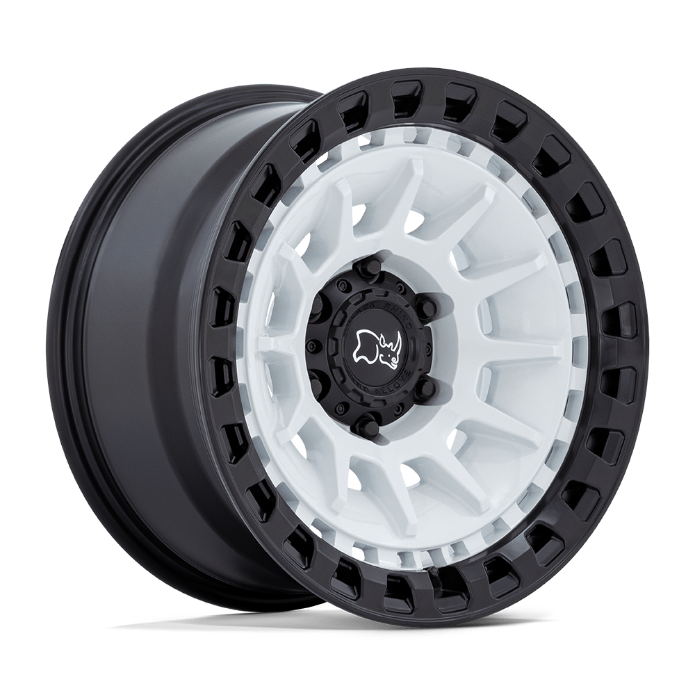Black Rhino Barrage Gloss White On Matte Black Wheel | Dirty Garage