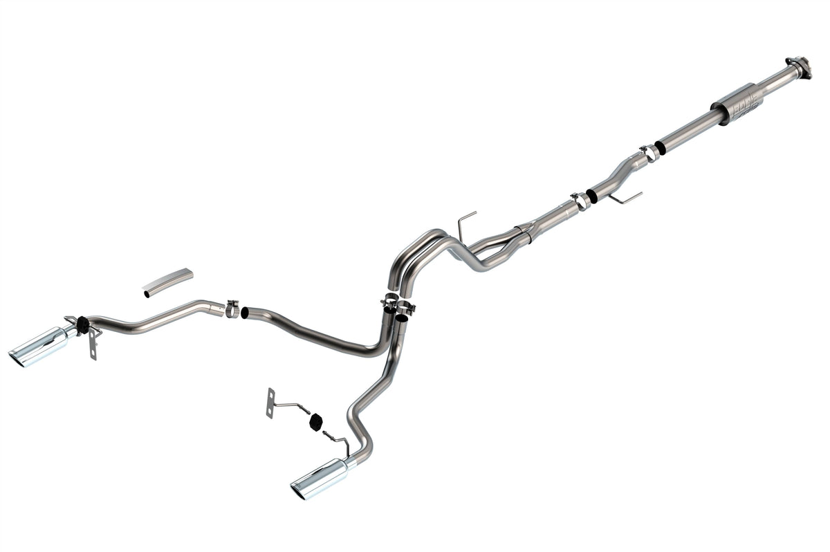 2021-2025 Ford F-150 Cat-Back Exhaust ATAK Dual Exhaust w/ Stainless Tips | Dirty Garage