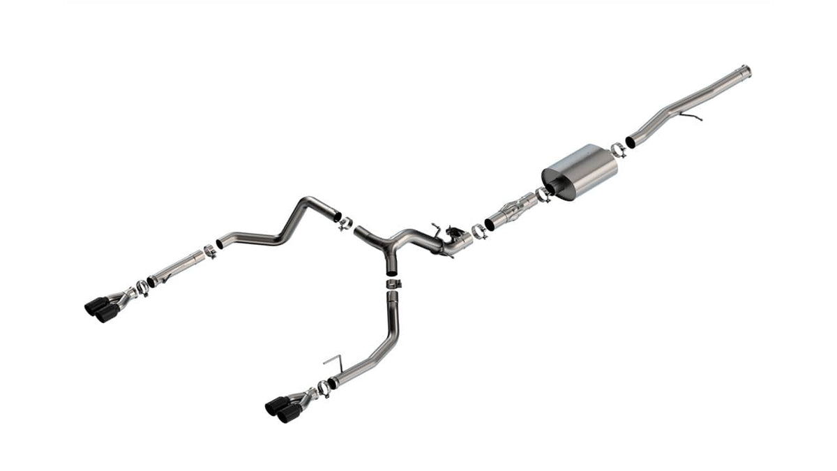 2024-2025 GM 1500 Cat-Back ATAK Dual Exhaust w/ Black Tips | Dirty Garage