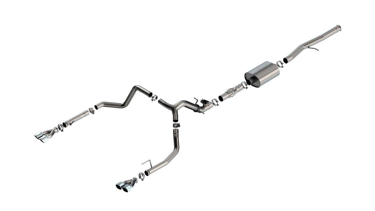 2024-2025 GM 1500 Ext/Crew Cab 6.2L Cat-Back ATAK Duel Exhaust w/ Chrome Tips | Dirty Garage