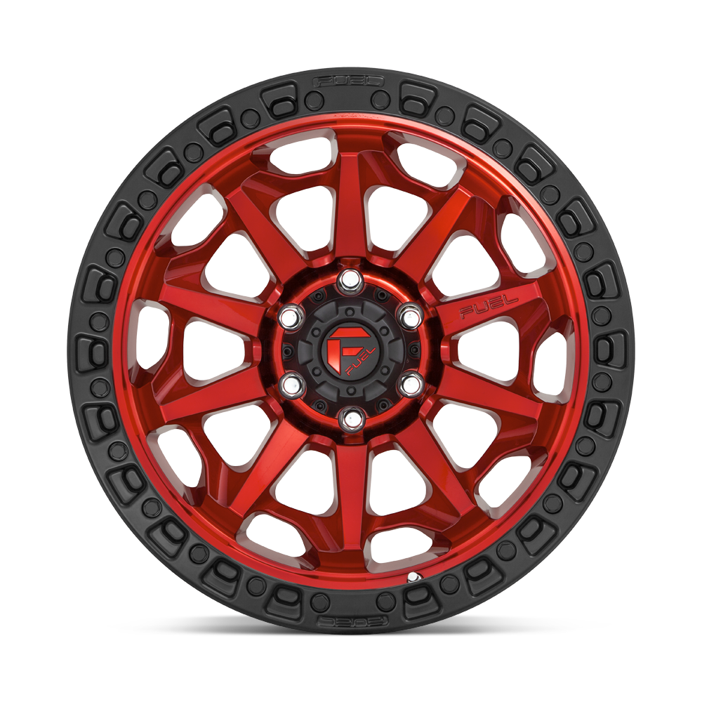 Fuel Covert Candy Red Black Bead Ring Wheel (D695) | Dirty Garage
