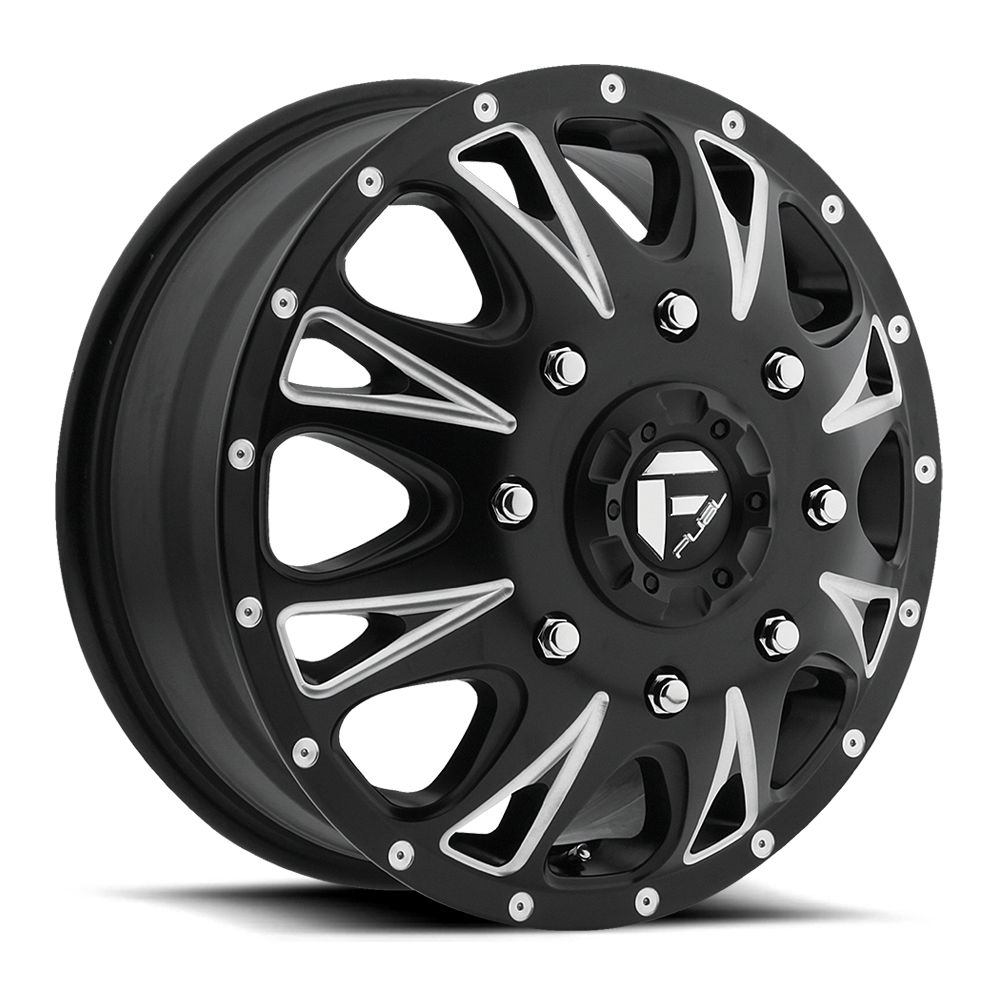 Fuel Throttle Matte Black Milled Wheel (D513) | Dirty Garage