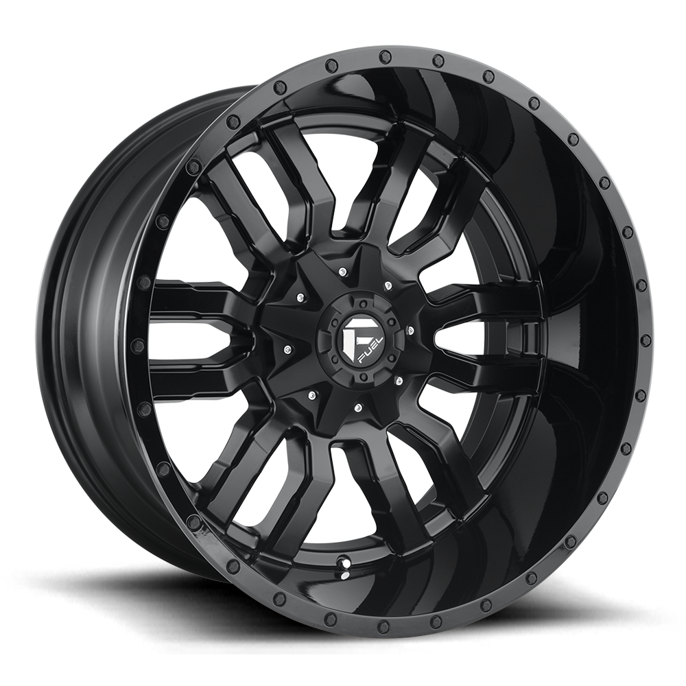 Fuel Sledge Matte Black Gloss Black Lip Wheel (D596) | Dirty Garage
