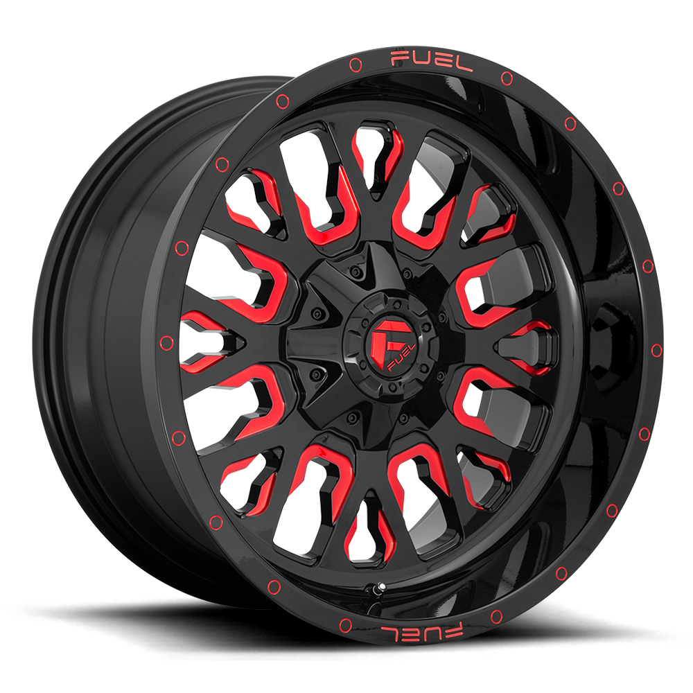 Fuel Stroke Gloss Black w/ Red Tint Wheel (D612) | Dirty Garage