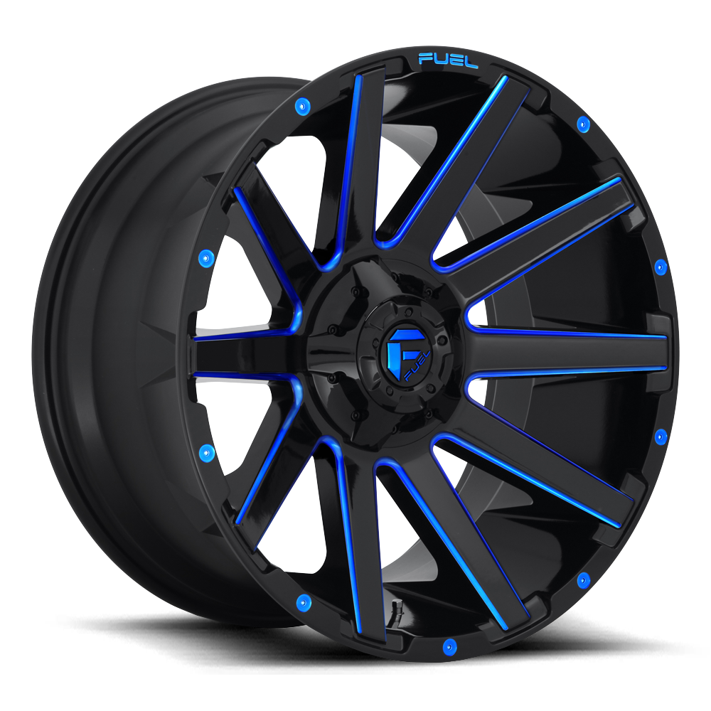 Fuel Contra Gloss Black w/ Blue Tint Wheel (D644) | Dirty Garage