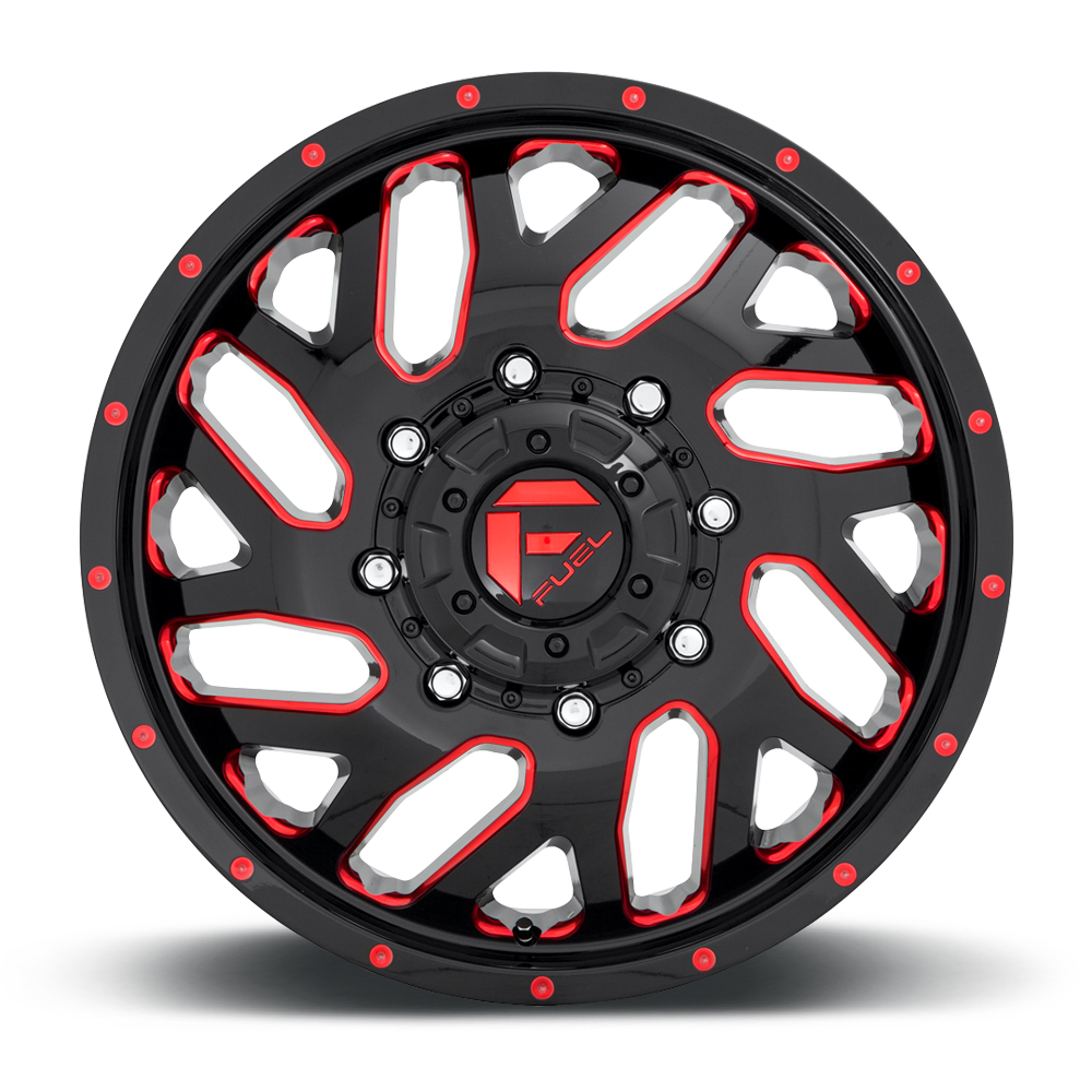 Fuel Triton Gloss Black w/ Red Tint Wheel (D656) | Dirty Garage