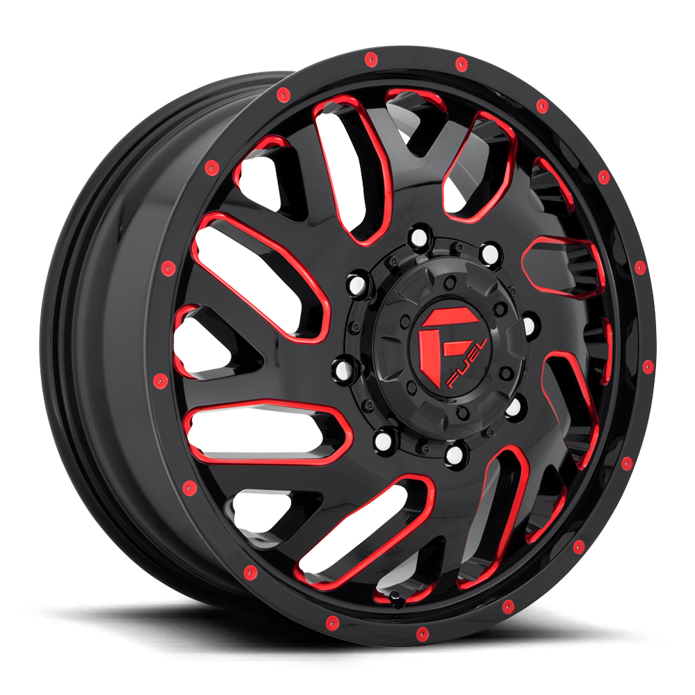 Fuel Triton Gloss Black w/ Red Tint Wheel (D656) | Dirty Garage