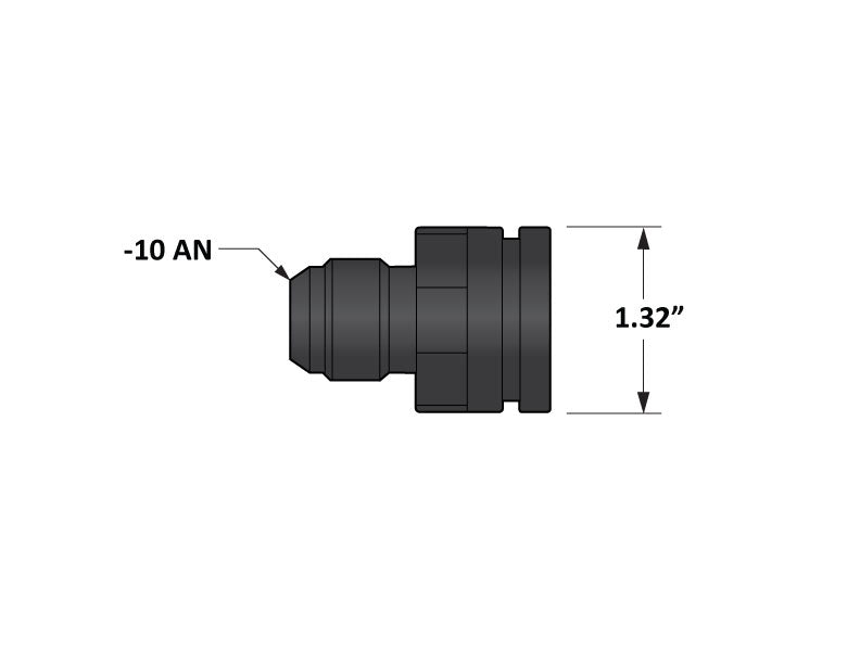 Universal Adapter Fitting 10AN Male to 1.325" Bore (FPE-34224-B)
