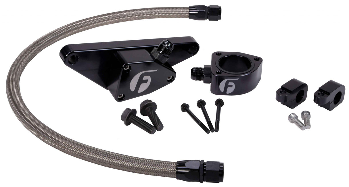 2003-2007 Ram HD Coolant Bypass Kit Manual Transmission w/ Stainless Steel Braided Line (FPE-CLNTBYPS-CUMMINS-MAN-SS)