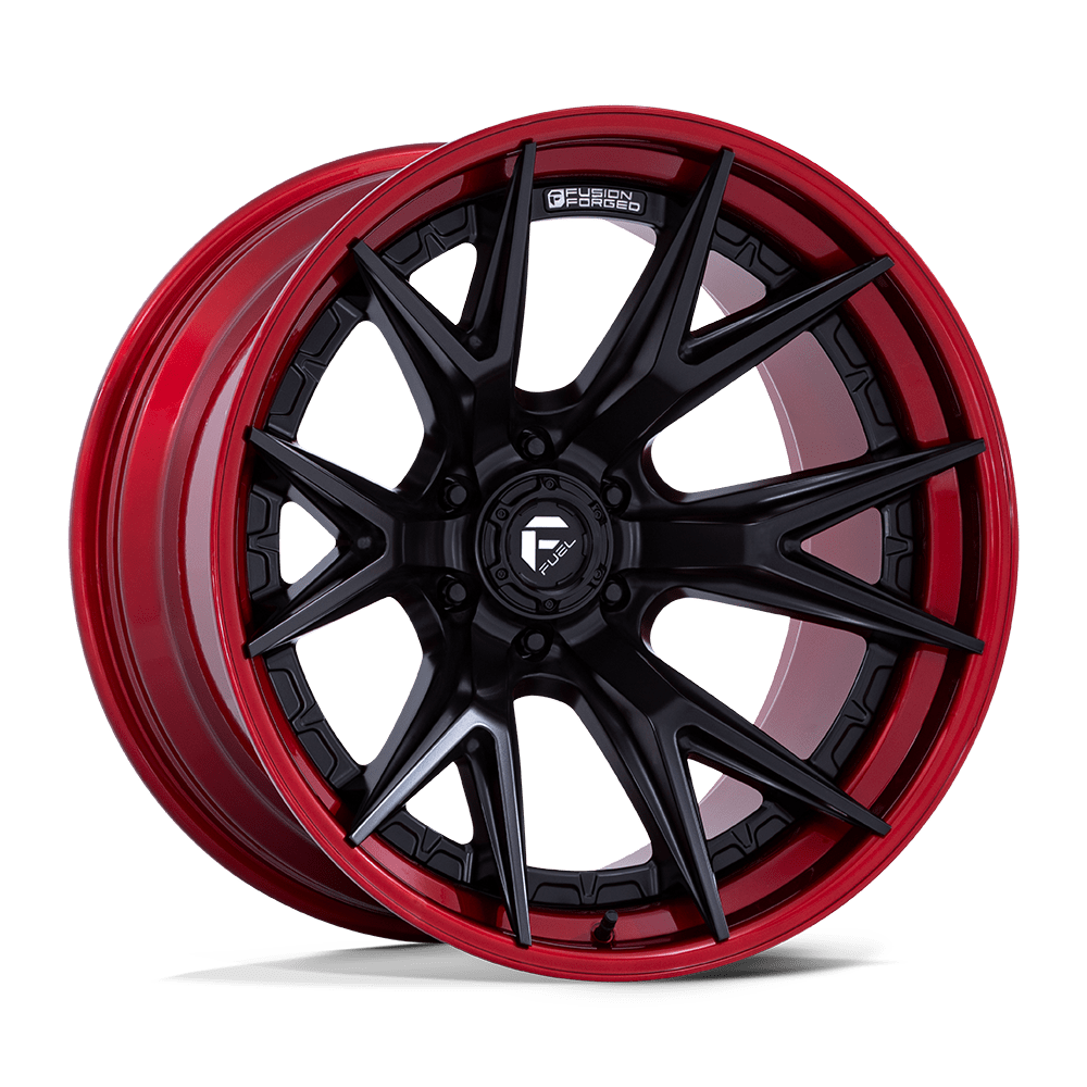 Fuel Catalyst Matte Black w/ Candy Red Lip Wheel (FC402) | Dirty Garage