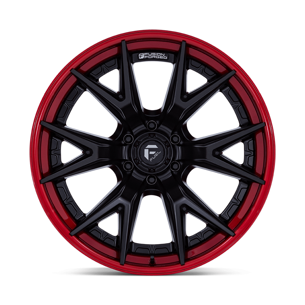 Fuel Catalyst Matte Black w/ Candy Red Lip Wheel (FC402) | Dirty Garage