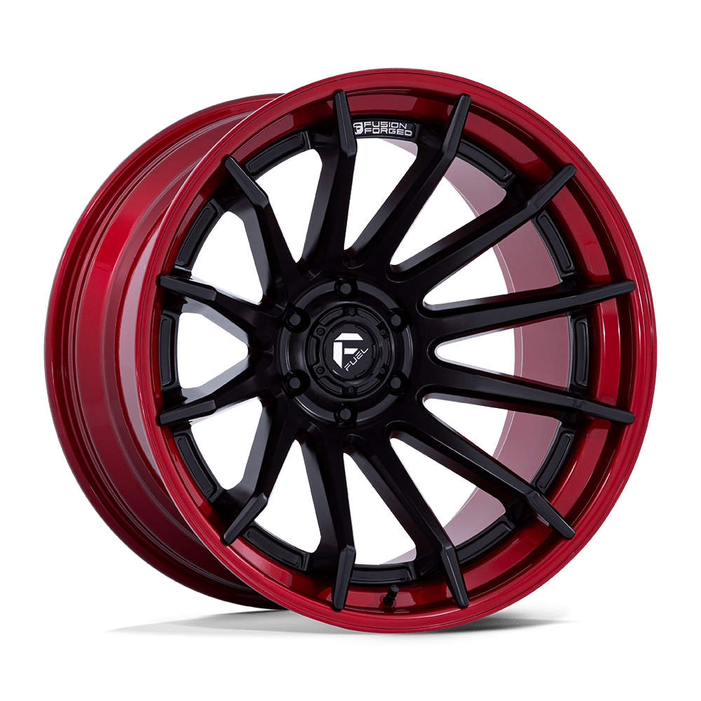 Fuel Burn Matte Black w/ Candy Red Lip Wheel (FC403) | Dirty Garage