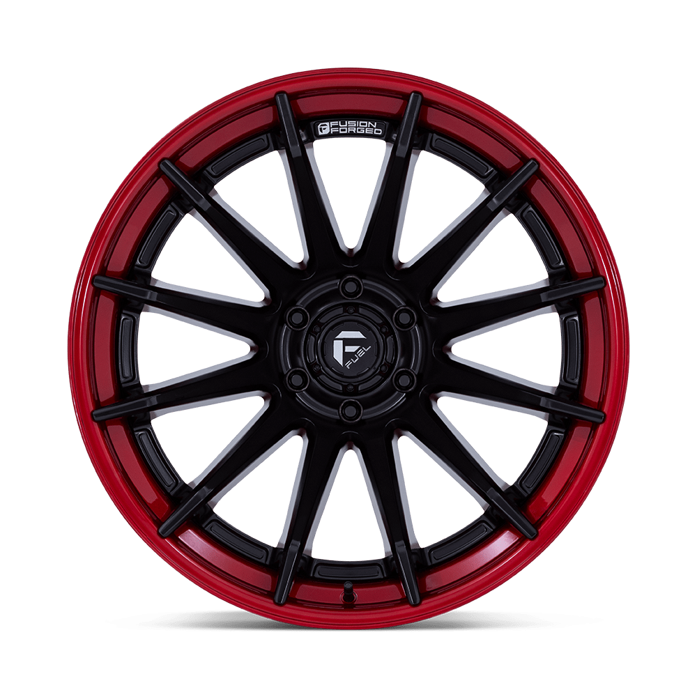 Fuel Burn Matte Black w/ Candy Red Lip Wheel (FC403) | Dirty Garage